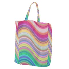 Wave Background Happy Design Giant Grocery Zipper Tote