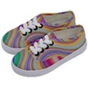 Wave Background Happy Design Kids  Classic Low Top Sneakers View2