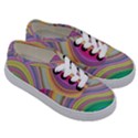 Wave Background Happy Design Kids  Classic Low Top Sneakers View3