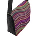 Wave Abstract Happy Background Flap Messenger Bag (L)  View2