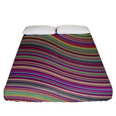 Wave Abstract Happy Background Fitted Sheet (california King Size) by Celenk
