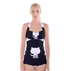 Logo Icon Github Boyleg Halter Swimsuit 