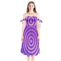 Circle Target Focus Concentric Shoulder Tie Bardot Midi Dress View1