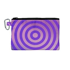 Circle Target Focus Concentric Canvas Cosmetic Bag (m)