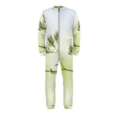 Spring Plant Nature Blue Green Onepiece Jumpsuit (kids) by Celenk