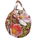 Flower Hostanamone Drawing Plant Giant Round Zipper Tote View1
