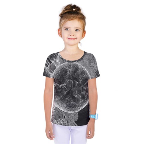 Space Universe Earth Rocket Kids  One Piece Tee by Celenk