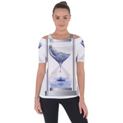 Time Water Movement Drop Of Water Short Sleeve Top by Celenk