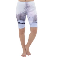 Winter Snow Ice Freezing Frozen Cropped Leggings 