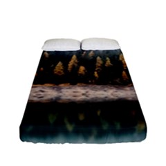 Trees Plants Nature Forests Lake Fitted Sheet (full/ Double Size) by Celenk