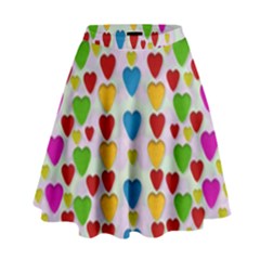 So Sweet And Hearty As Love Can Be High Waist Skirt by pepitasart