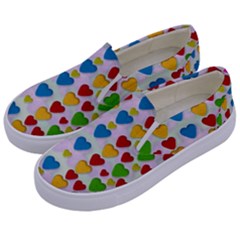 So Sweet And Hearty As Love Can Be Kids  Canvas Slip Ons by pepitasart