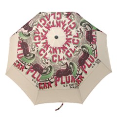 Vintage Santa Claus  Folding Umbrellas by Valentinaart