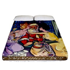 Vintage Santa Claus  Fitted Sheet (king Size) by Valentinaart