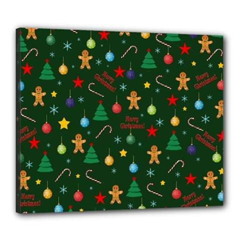 Christmas Pattern Canvas 24  X 20  by Valentinaart