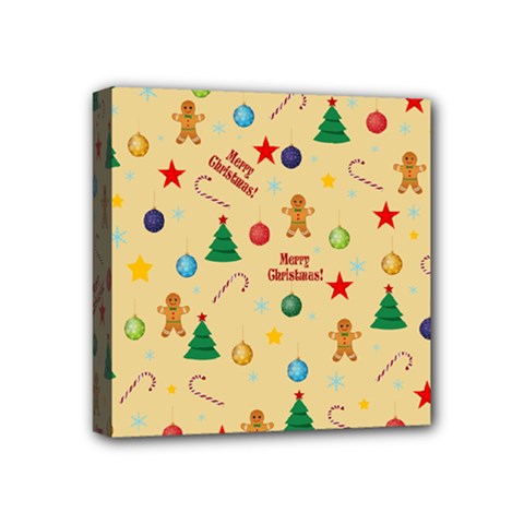 Christmas Pattern Mini Canvas 4  X 4 