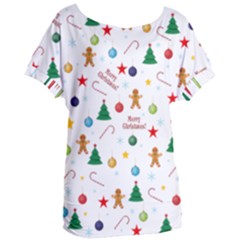 Christmas Pattern Women s Oversized Tee