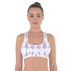 Christmas tree - pattern Cross Back Sports Bra