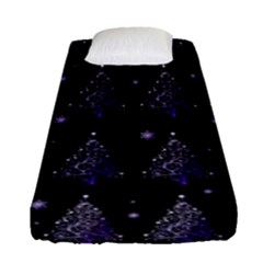 Christmas Tree - Pattern Fitted Sheet (single Size) by Valentinaart