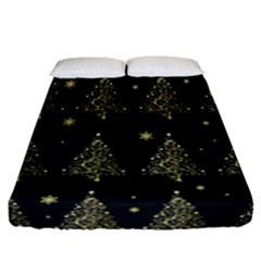 Christmas Tree - Pattern Fitted Sheet (queen Size) by Valentinaart