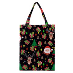 Santa And Rudolph Pattern Classic Tote Bag by Valentinaart