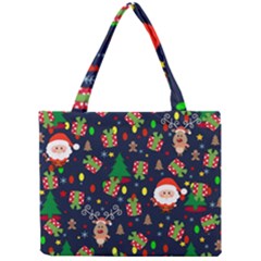 Santa And Rudolph Pattern Mini Tote Bag by Valentinaart