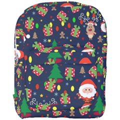 Santa And Rudolph Pattern Full Print Backpack by Valentinaart