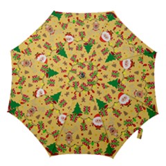 Santa And Rudolph Pattern Hook Handle Umbrellas (small)