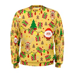 Santa And Rudolph Pattern Men s Sweatshirt by Valentinaart