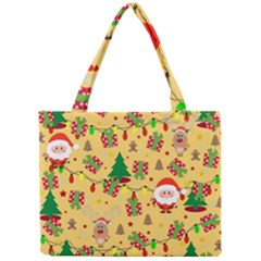 Santa And Rudolph Pattern Mini Tote Bag by Valentinaart