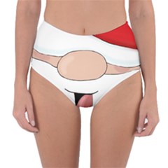 Santa  Reversible High-waist Bikini Bottoms by Valentinaart