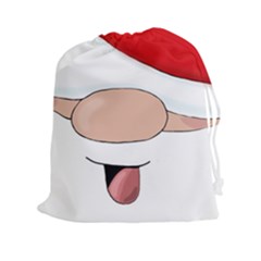 Santa  Drawstring Pouches (xxl) by Valentinaart