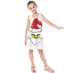 Grinch Kids  Sleeveless Dress by Valentinaart