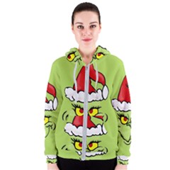 Grinch Women s Zipper Hoodie by Valentinaart