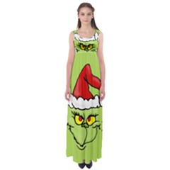 Grinch Empire Waist Maxi Dress by Valentinaart