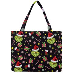 Grinch Pattern Mini Tote Bag by Valentinaart