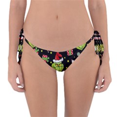 Grinch Pattern Reversible Bikini Bottom by Valentinaart