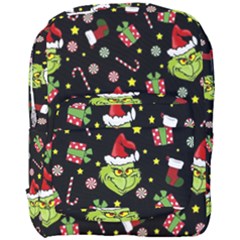 Grinch Pattern Full Print Backpack by Valentinaart