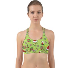 Grinch Pattern Back Web Sports Bra by Valentinaart