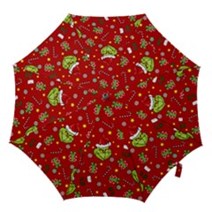 Grinch Pattern Hook Handle Umbrellas (small) by Valentinaart