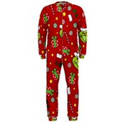 Grinch Pattern Onepiece Jumpsuit (men)  by Valentinaart