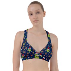 Grinch Pattern Sweetheart Sports Bra by Valentinaart