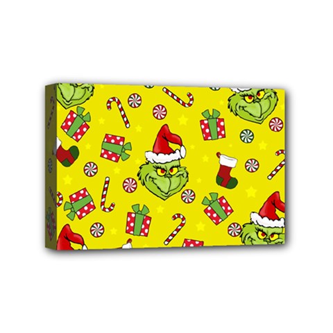 Grinch Pattern Mini Canvas 6  X 4  by Valentinaart