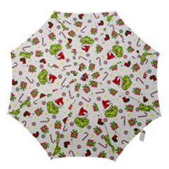 Grinch Pattern Hook Handle Umbrellas (small) by Valentinaart