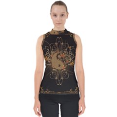 The Sign Ying And Yang With Floral Elements Shell Top by FantasyWorld7