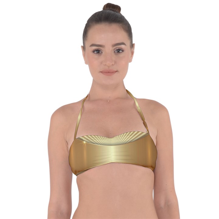 Gold8 Halter Bandeau Bikini Top