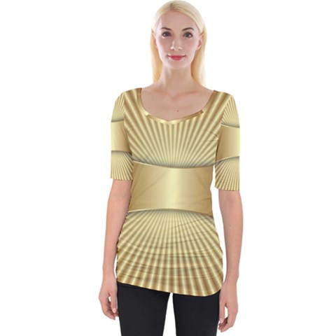 Gold8 Wide Neckline Tee by NouveauDesign