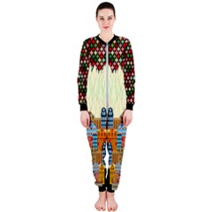 Colorful Diamonds & City Xmas Design Onepiece Jumpsuit (ladies) by PattyVilleDesigns