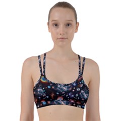 Galaxy Nebula Line Them Up Sports Bra by Celenk