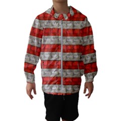 Geometricus Usa Flag Hooded Wind Breaker (kids) by Celenk